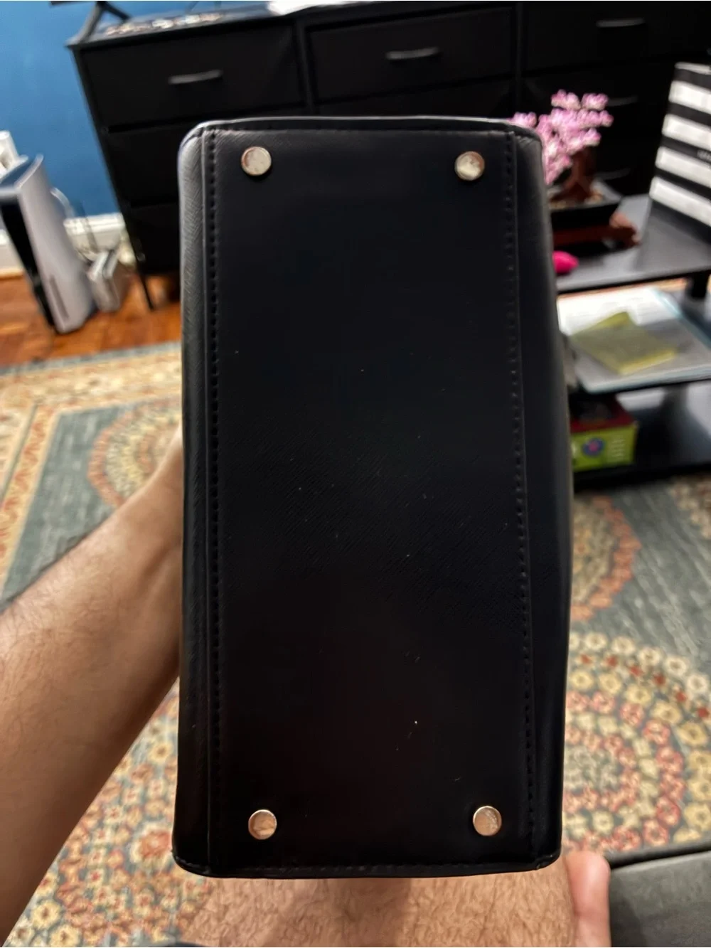 kate spade Staci Black Leather Structured Satchel - Picture 5 of 7